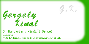 gergely kinal business card